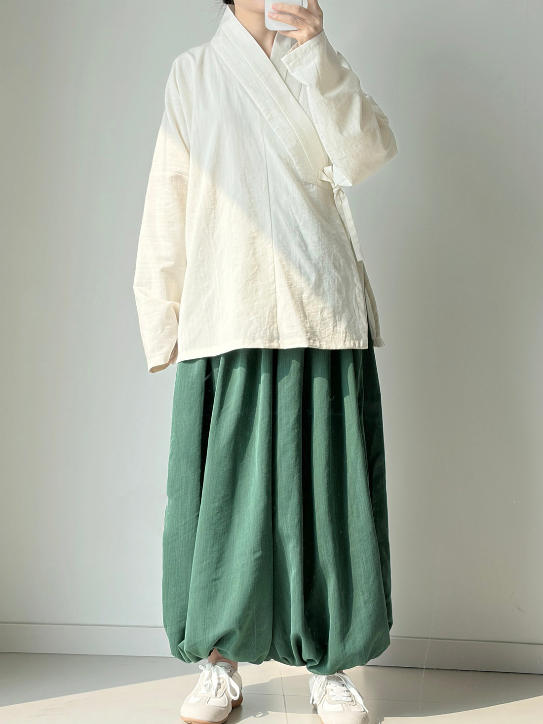 Anxiu Yingxiang Solid Harem Pants, Elastic Waist, Rayon, Comfortable & Loose Fit, Breathable, Lightweight & Cool