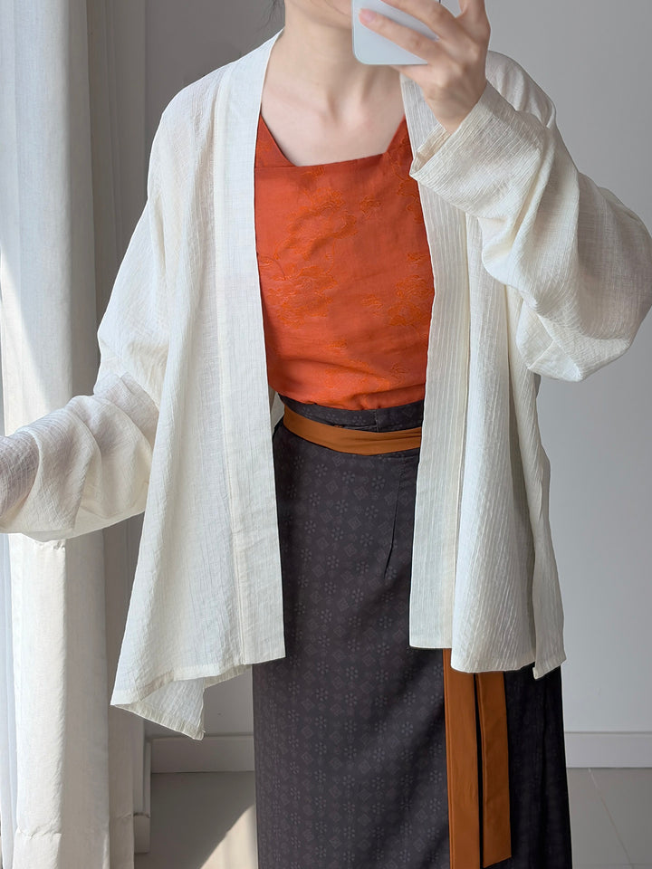 Original "Leaf Knows Autumn" Wrap Skirt 2.0 - Darted & Belted, Daily Commute Skirt
