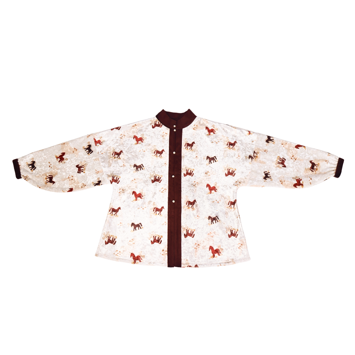 NI MENG [Fortune Horse] Original Han-style Chinese New Year Set, Modified Ming Hanfu Long Bijia, Daily