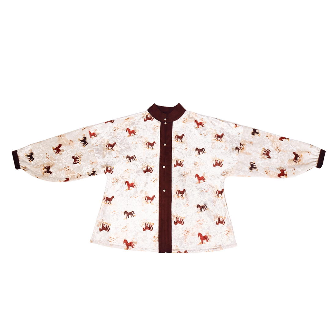 NI MENG [Fortune Horse] Original Han-style Chinese New Year Set, Modified Ming Hanfu Long Bijia, Daily