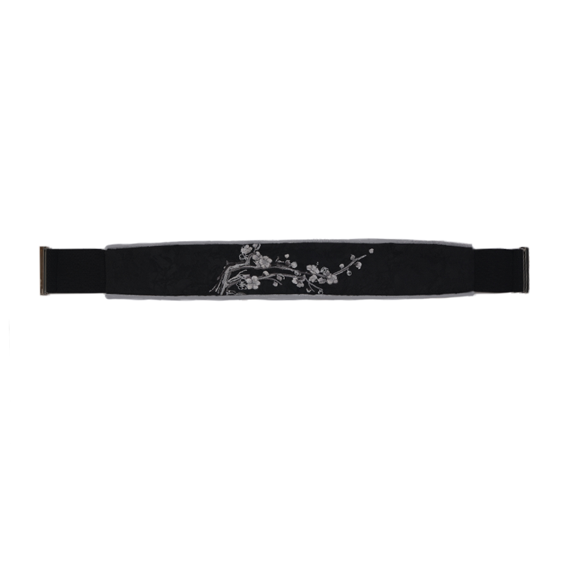 Nimeng Original “Plum Blossom Poem” Han-Inspired Modern Chinese Black & White Edgy Mandarin-Collar Shirt & Updated Song-Style Pants, Spring/Fall, Unisex