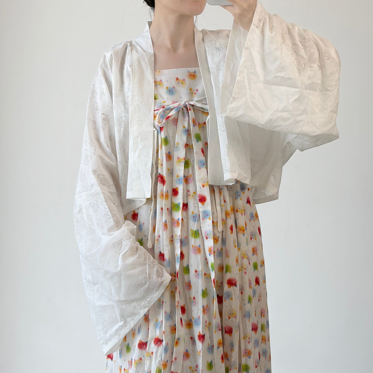Anxiu Yingxiang [Rainbow Cat] Hanfu Women's Modified Strap Panel Skirt w/ Pockets, Cotton & Breathable, Daily/Commute