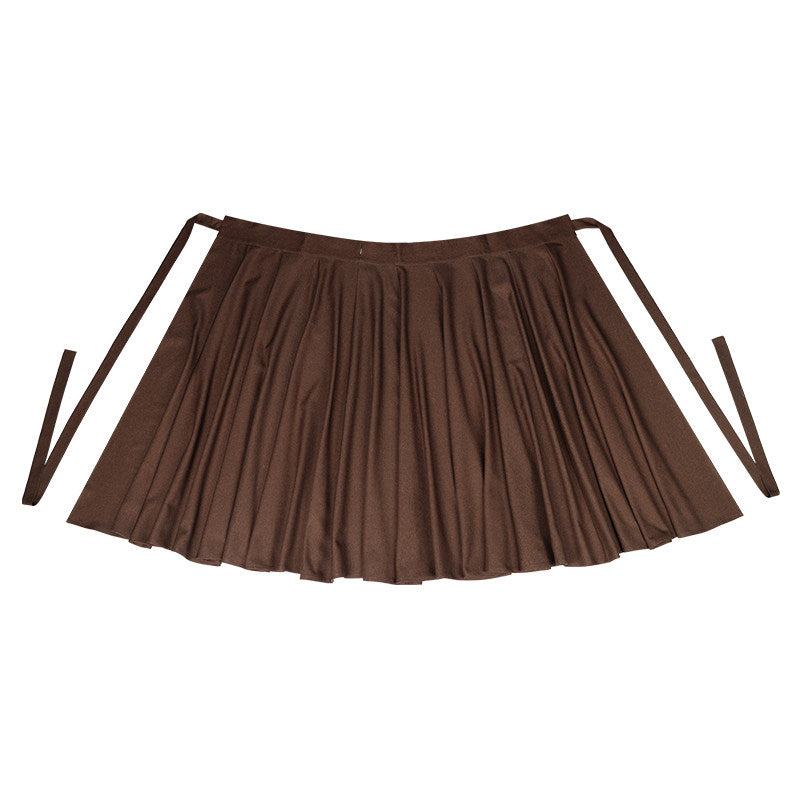 Nimeng Guofeng [Raw Coconut & Dark Chocolate] Original Ming-style Fleece-lined Reversible Pocketed Cross-collar & Song-style Flying Sleeve & Patchwork Skirt Daily Set