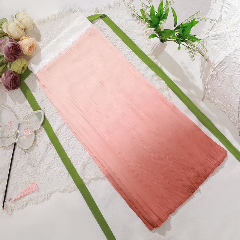 Anxiu Yingxiang [Little Peach] Original Hanfu Women's Daily One-Piece Song-Style Pleated Skirt Spring/Summer