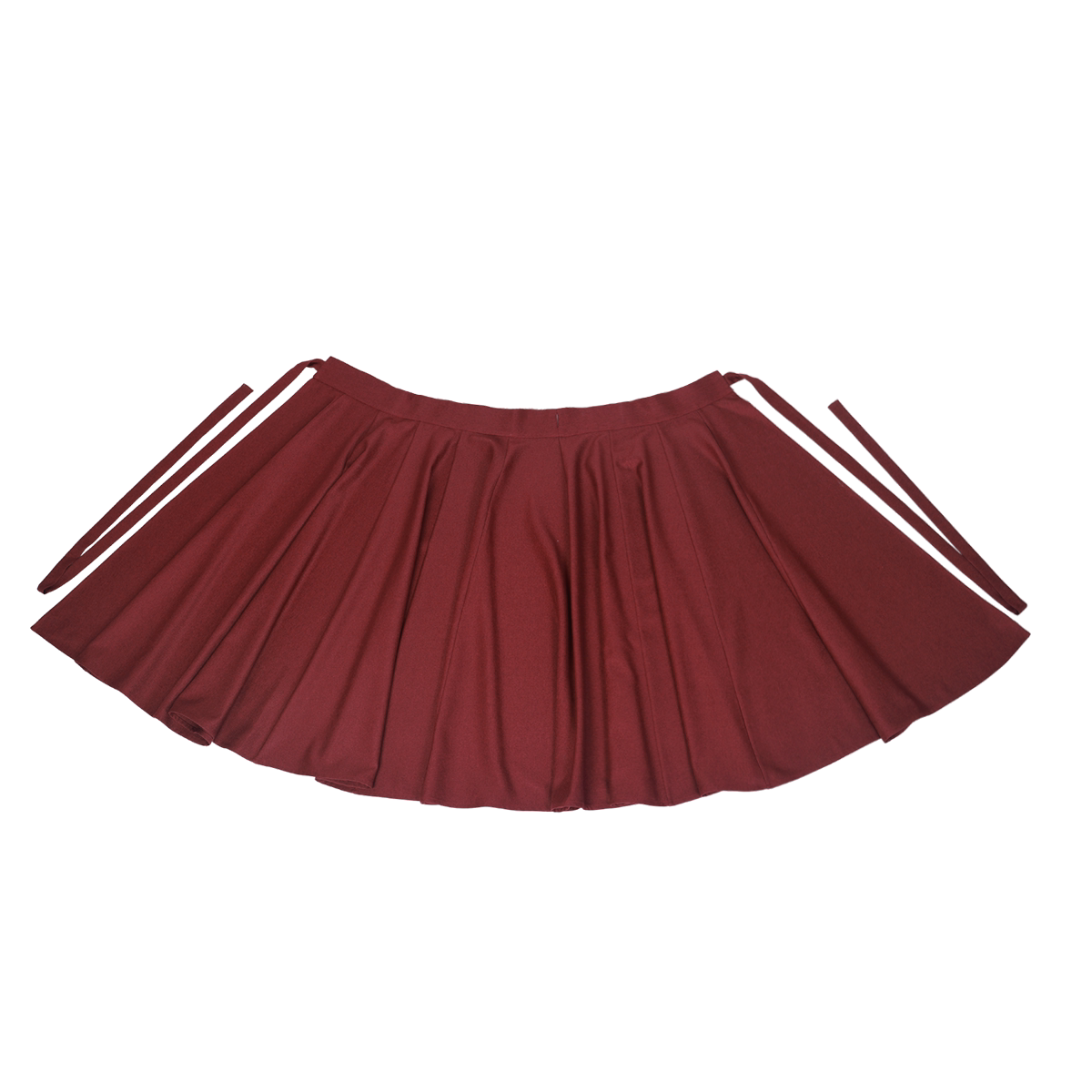 Nimeng Mulan Original Han-style Round Neck Top, Vest & Split Skirt, Fall/Winter, Vintage Wine Red, Daily Commute Women's