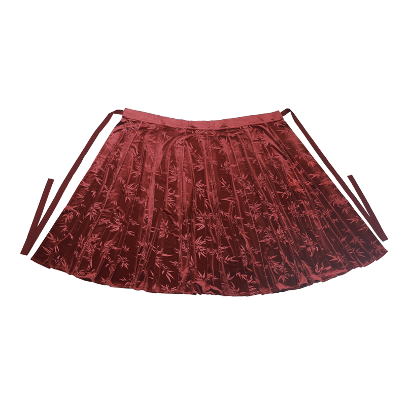 Dreamlike Chinese Style [Suxue] Original Stand Collar Tang Hanfu Element Short Top, Basic Lining & Versatile Velvet Pieced Skirt