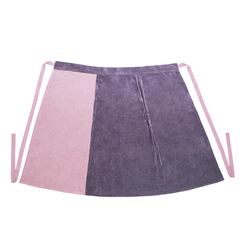 Nimeng Miaomiao Improved Batwing Sleeve Song-Style Spun Skirt Knit Hanfu, Fleece-Lined, Pink-Purple, Fall/Winter Daily Wear