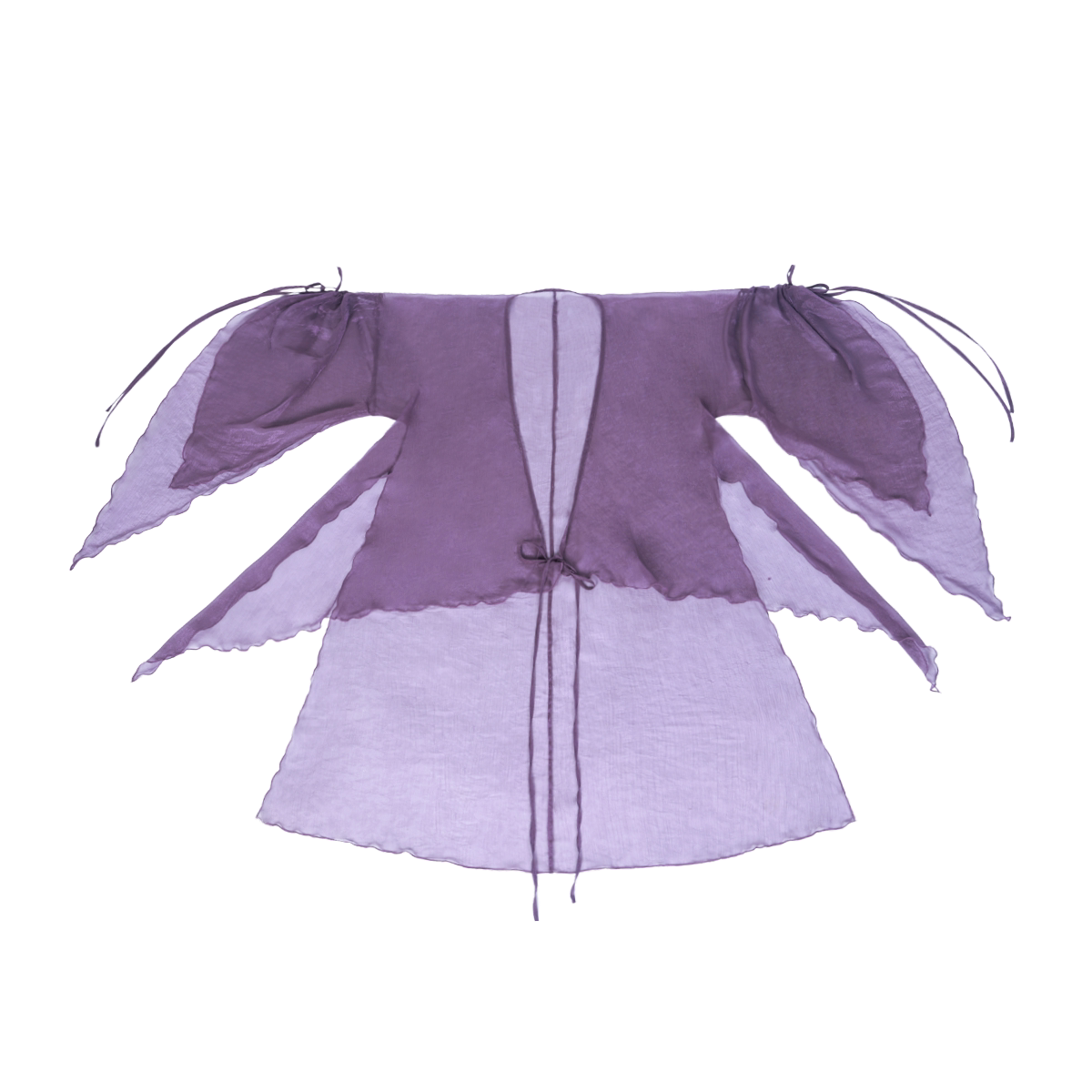 Nimeng Yuhudie Orig Chinese Han-Element Dress, New Chinese Style, Mermaid Hem, Ripped Sleeves, Purple, Spring/Autumn