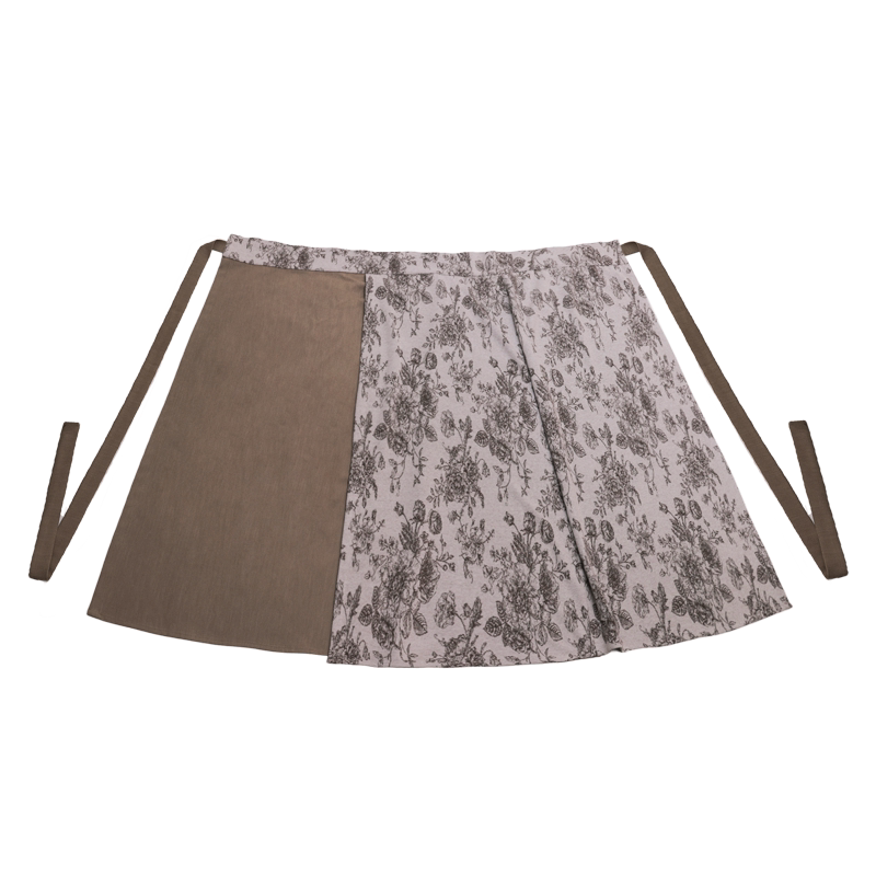 Dreaming of Dusk Airplane-Sleeve Swirl Skirt, Original Song Dynasty Hanfu, Fall/Winter Knit, Everyday Commuter Style, Versatile, Light Brown