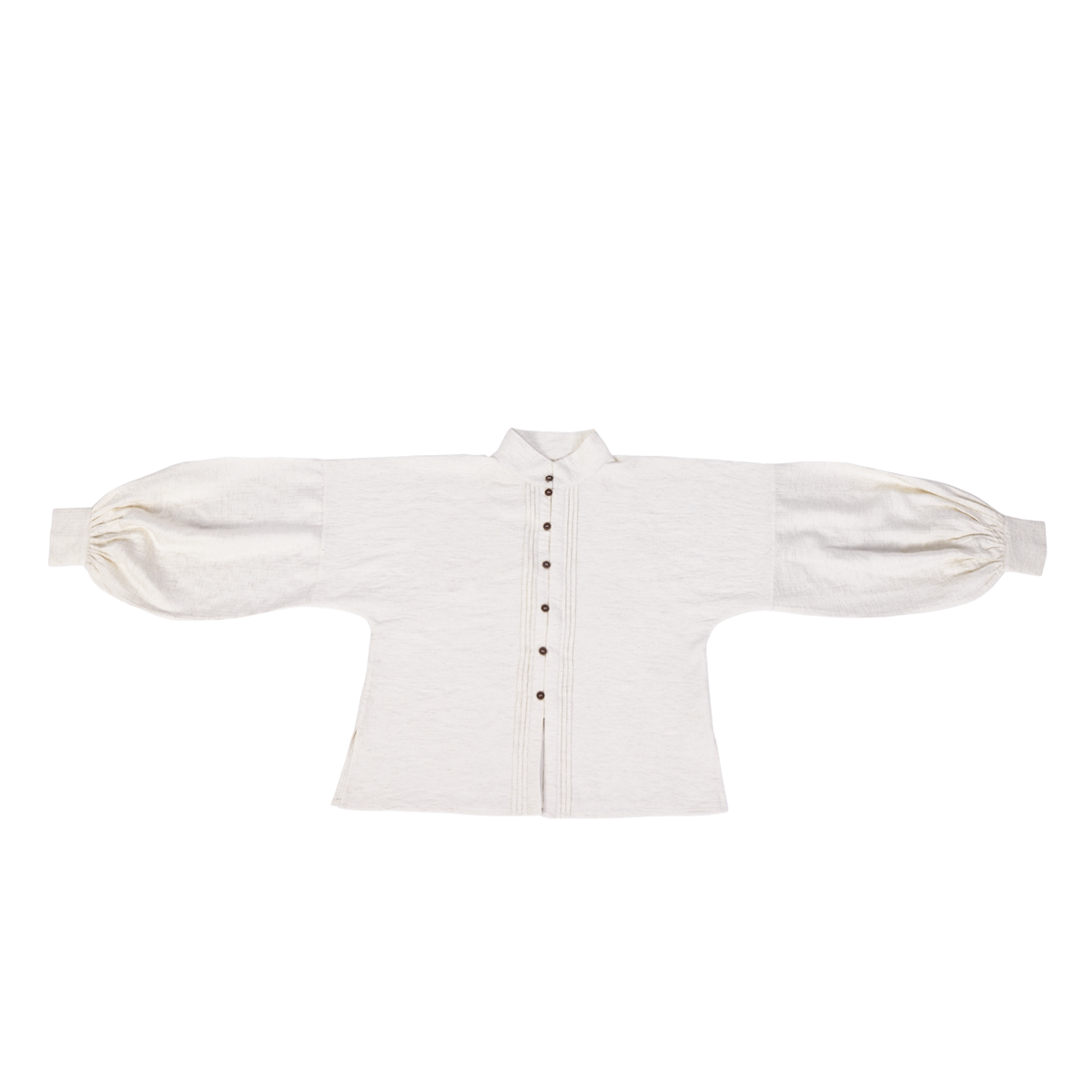 Nimeng "South France Holiday" Ming-style Mandarin Collar Long Vest, New Chinese Shirt & High-Waist Wide-Leg Trousers, Cotton Linen Vintage