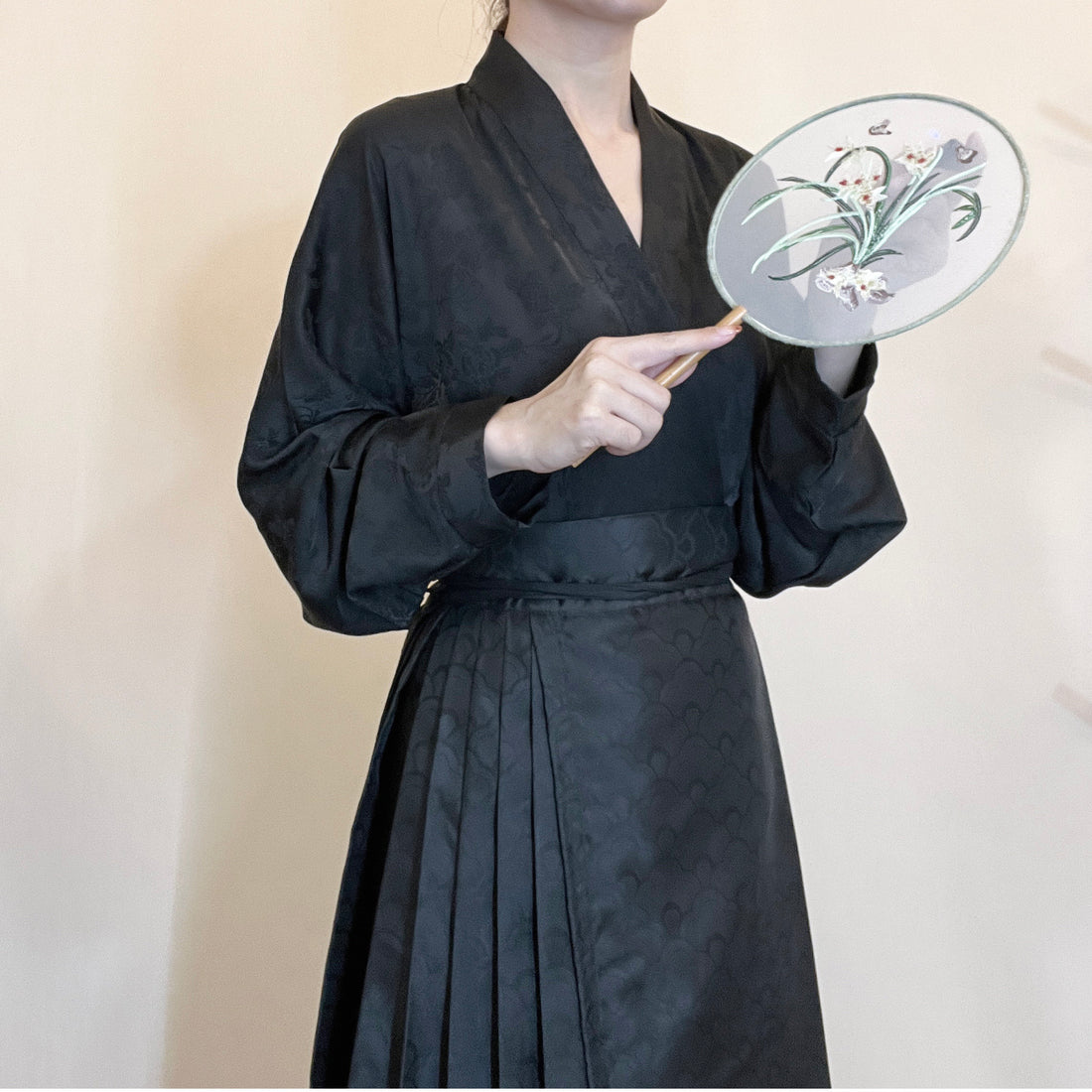Anxiu Yingxiang Original Hanfu Song Style Cross-Collar Jacquard Short Sleeve Summer Lightweight