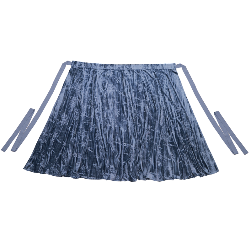 Nimeng Xuezhu Multicolor Basic Velvet Ruffle Skirt, 4.5m Hem, Spring/Fall/Winter, Versatile, Scarlett Green, Peacock Blue, Orange Red