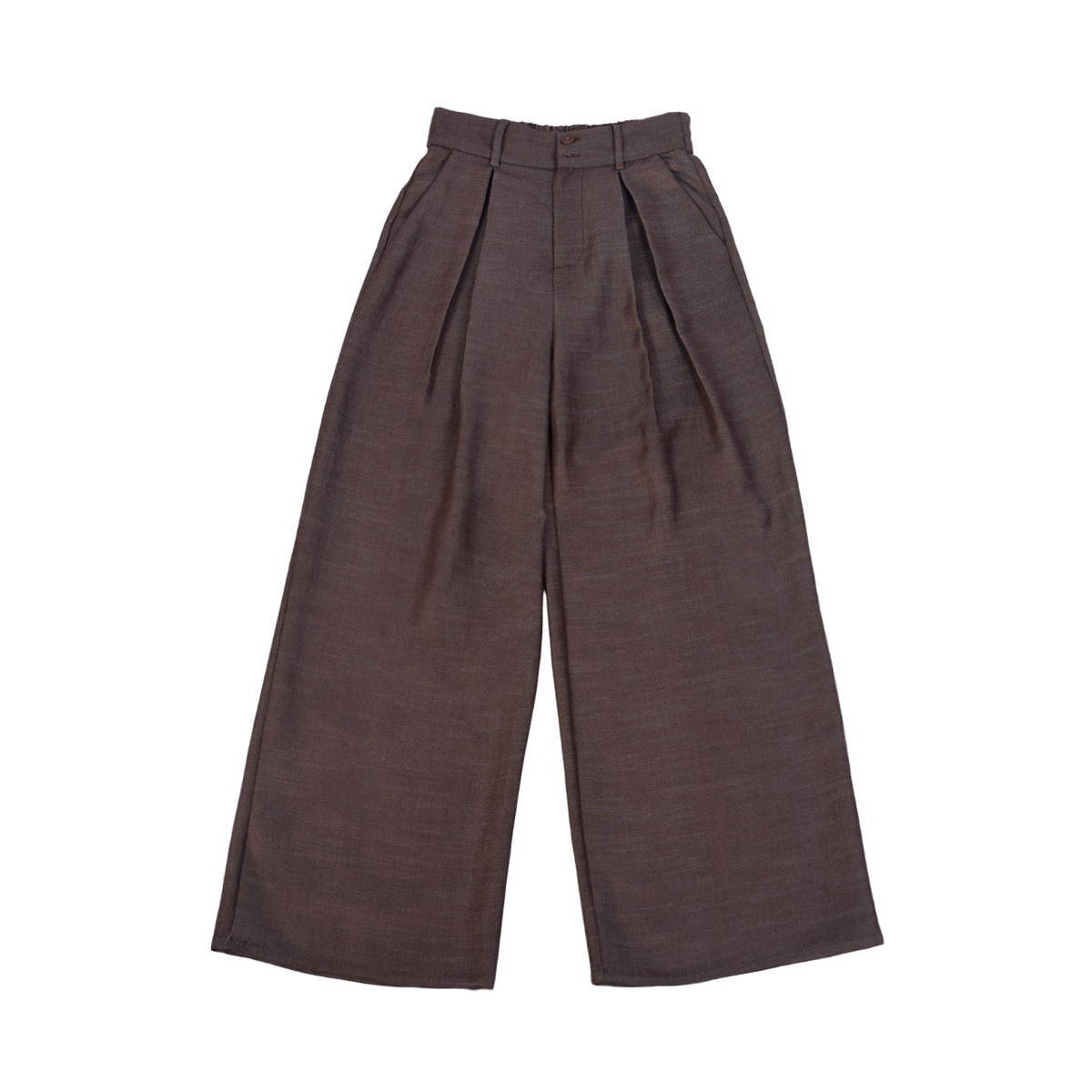 Nimeng "South France Holiday" Ming-style Mandarin Collar Long Vest, New Chinese Shirt & High-Waist Wide-Leg Trousers, Cotton Linen Vintage
