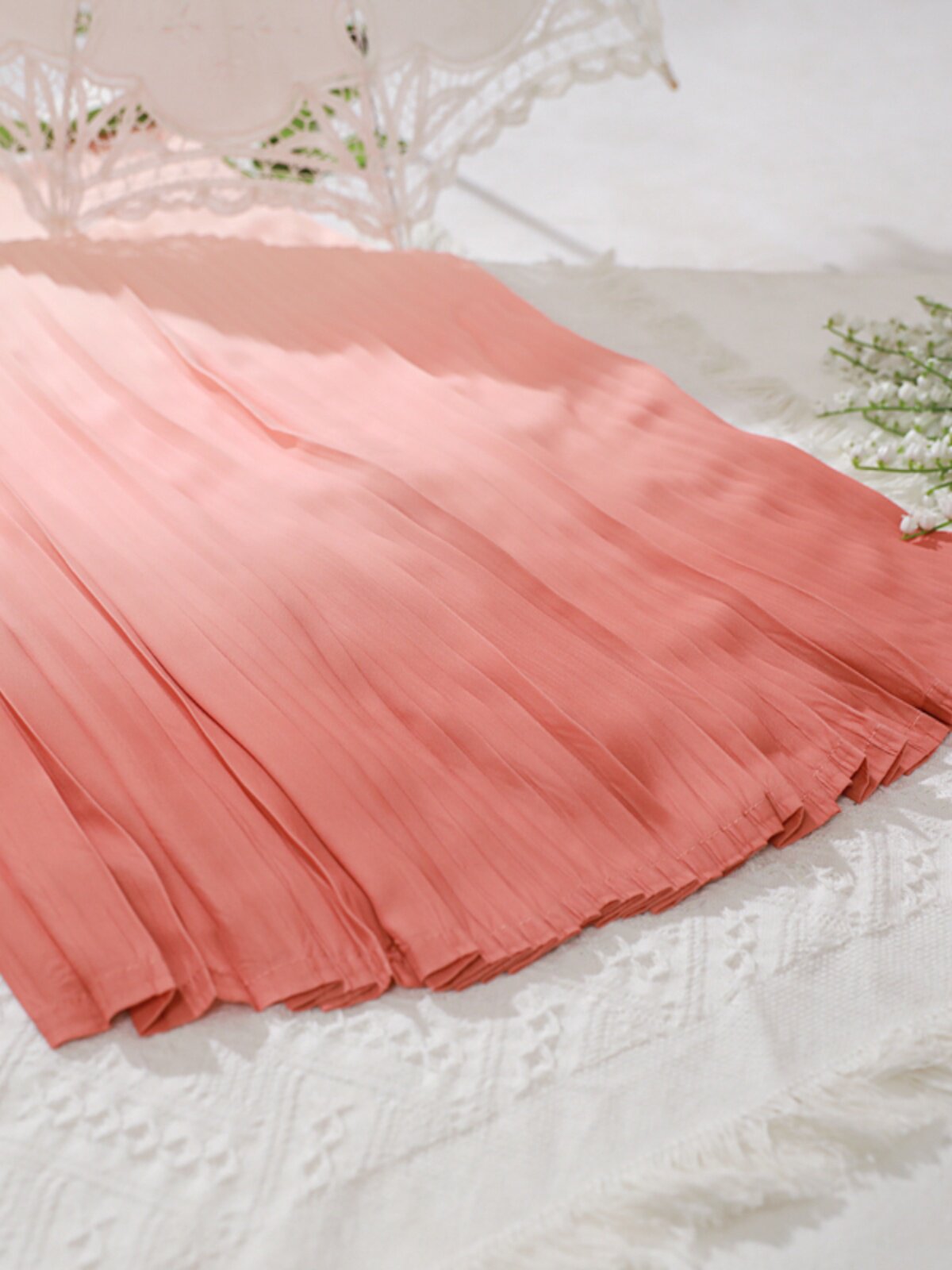 Anxiu Yingxiang [Little Peach] Original Hanfu Women's Daily One-Piece Song-Style Pleated Skirt Spring/Summer