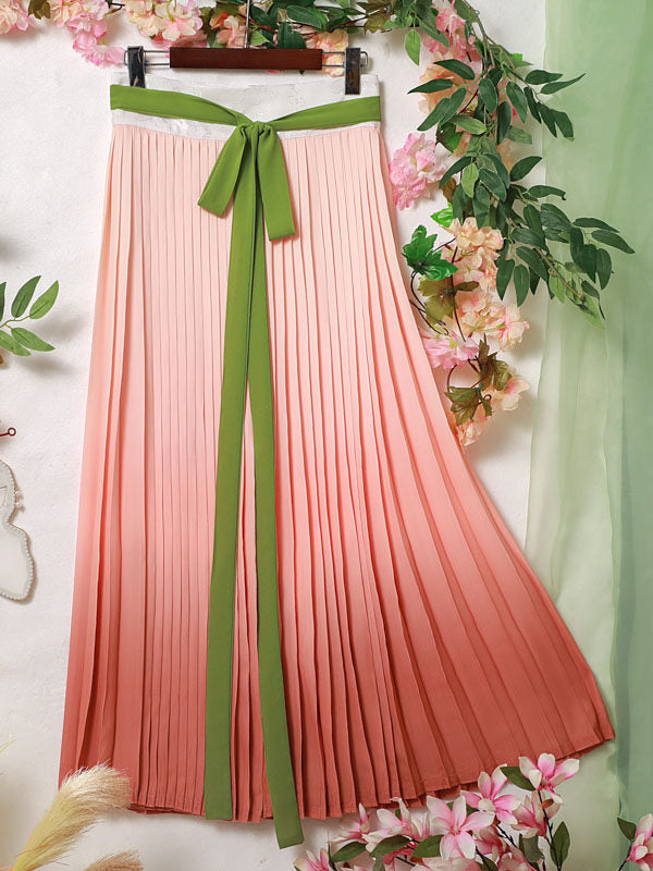 Anxiu Yingxiang [Little Peach] Original Hanfu Women's Daily One-Piece Song-Style Pleated Skirt Spring/Summer
