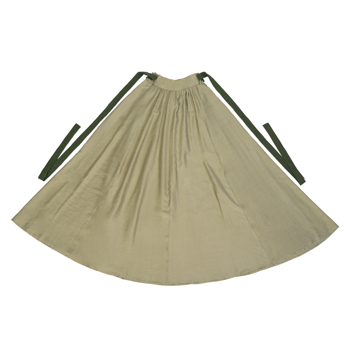Nimeng Four Seasons Spring Original Chinese Han-style Skirt, Song-style Cross-collar Straight Sleeve Tencel, Daily Commute & Fresh Hanfu