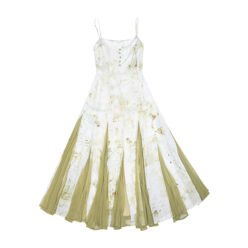 Dreaming Qingyu'an - Chinese Full-Skirt Dress, Hanfu, Ripped Sleeves, Flowy Dancewear, Spring-Autumn Fresh