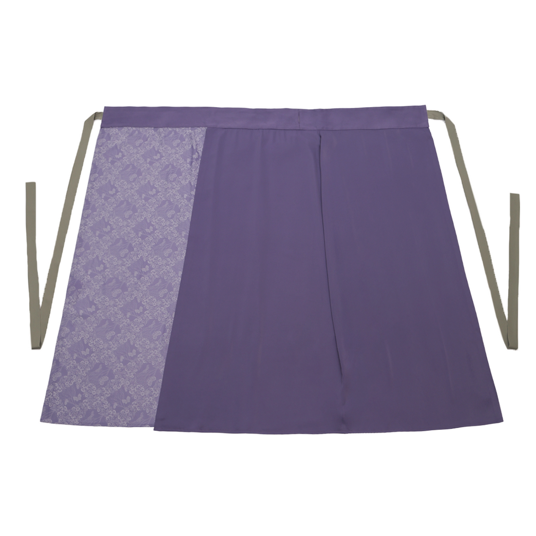 Dream Green Grape Jasmine - Chinese Tencel Jacquard Song-style Hanfu Wrap Skirt, Green & Purple, Spring/Autumn, Women's