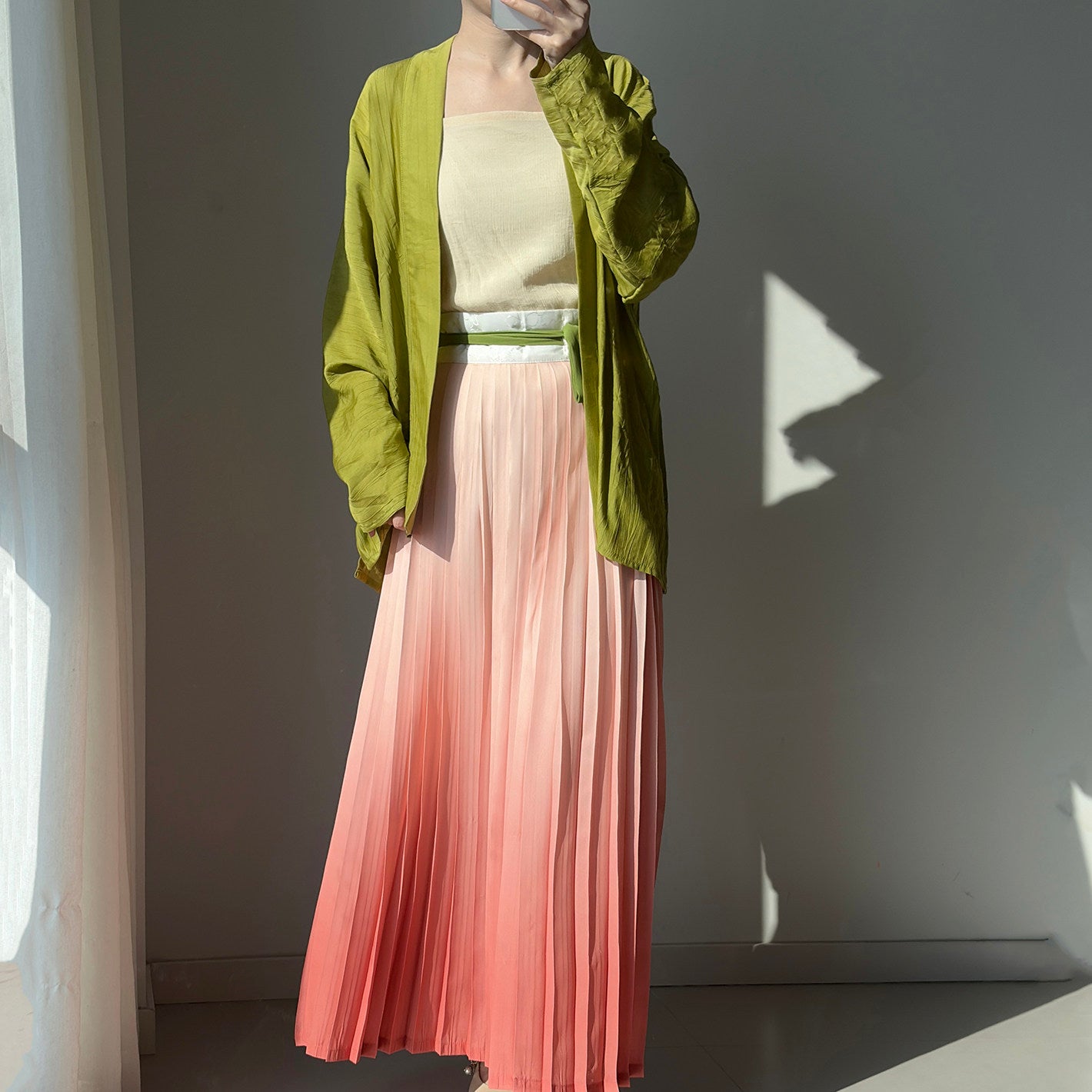 Anxiu Yingxiang [Little Peach] Original Hanfu Women's Daily One-Piece Song-Style Pleated Skirt Spring/Summer