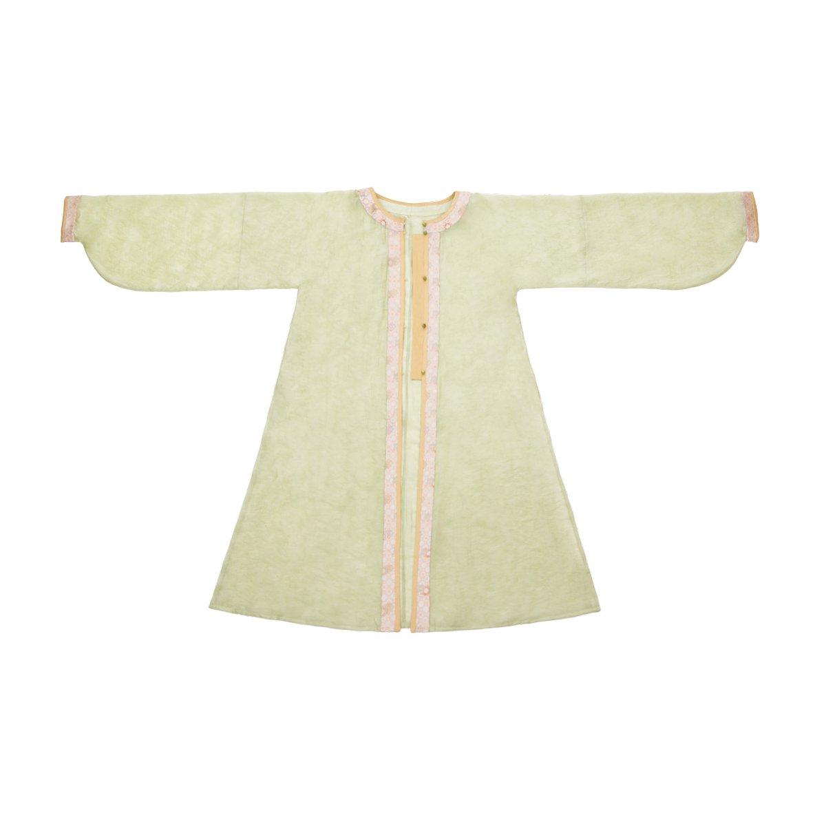 Ni Meng Chun Cha Original Wanli Long Robe & Hundred Pleat Skirt, Ming & Song Hanfu, Tencel Brocade, Daily Commute Women's