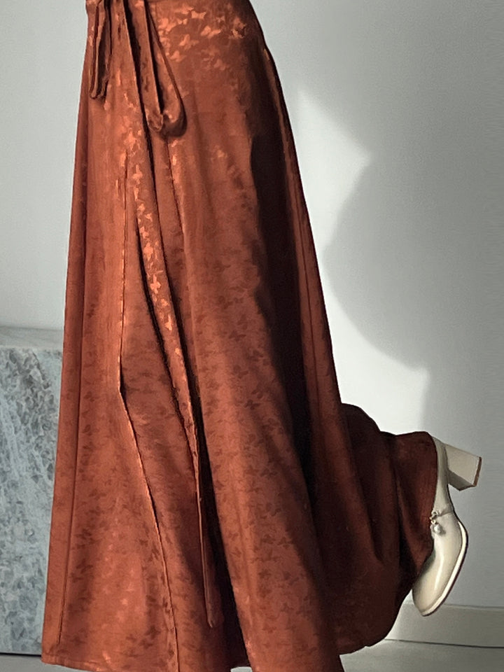 Anxiu Yingxiang Original 【Little Butterfly】 Hanfu Dark Jacquard 8-Panel Daily Commuter Skirt