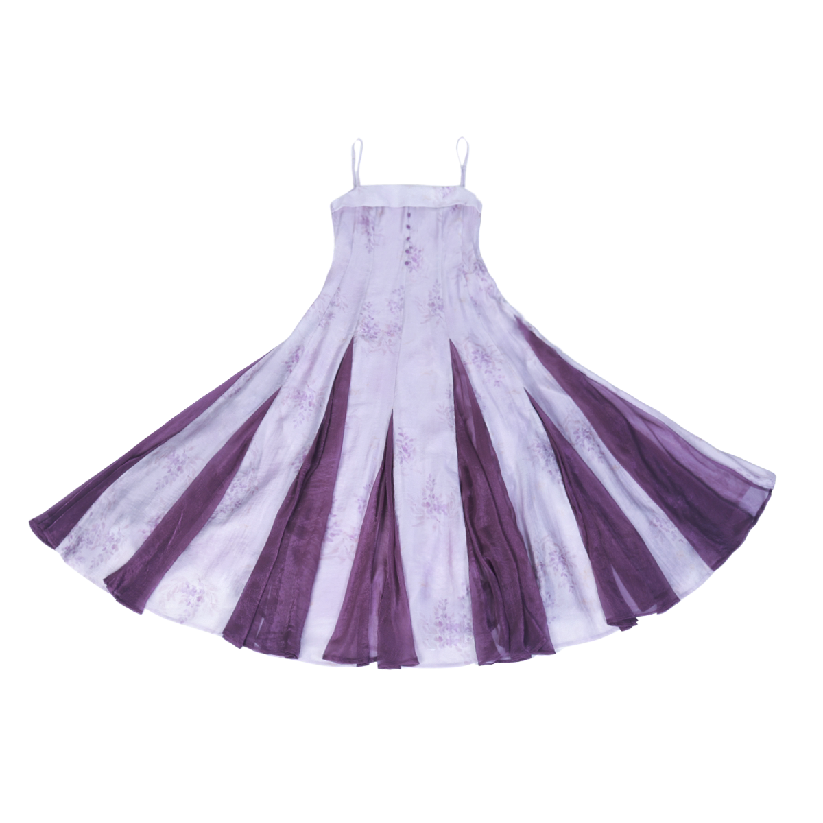 Nimeng Yuhudie Orig Chinese Han-Element Dress, New Chinese Style, Mermaid Hem, Ripped Sleeves, Purple, Spring/Autumn