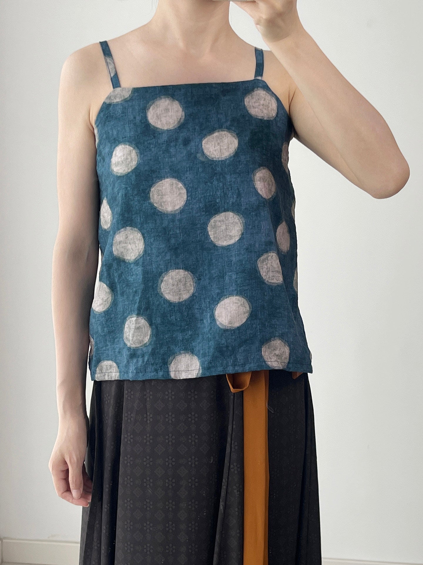 Anxiu Yingxiang "Suiyu Camisole" - Hanfu, Song Style, Crop Top, Scoop Neck, Daily Wear