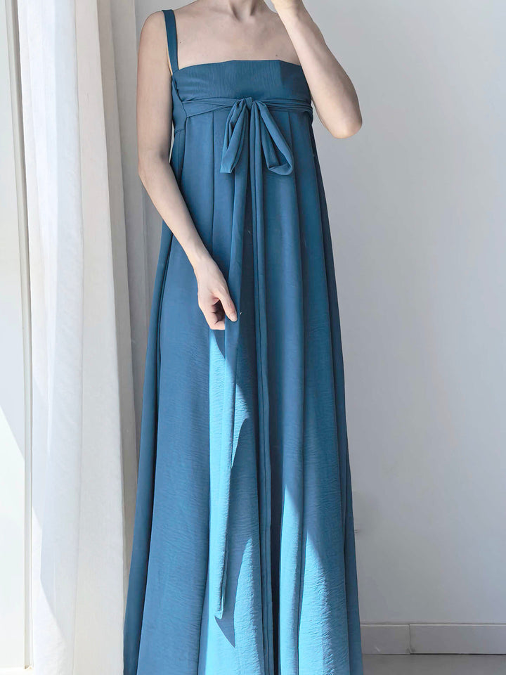 Dark Sleeve Fragrance [Distant Mountain Indigo] Blue Famen Temple Short Top & Chest-Level 8-Piece Skirt Hanfu Women Daily Commute