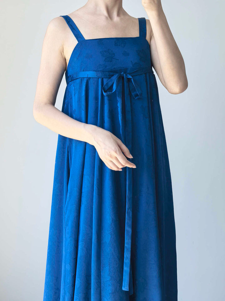 Original Hanfu Modified Camisole & Split Skirt w/ Pockets, Bra Pad Compatible (Blue)