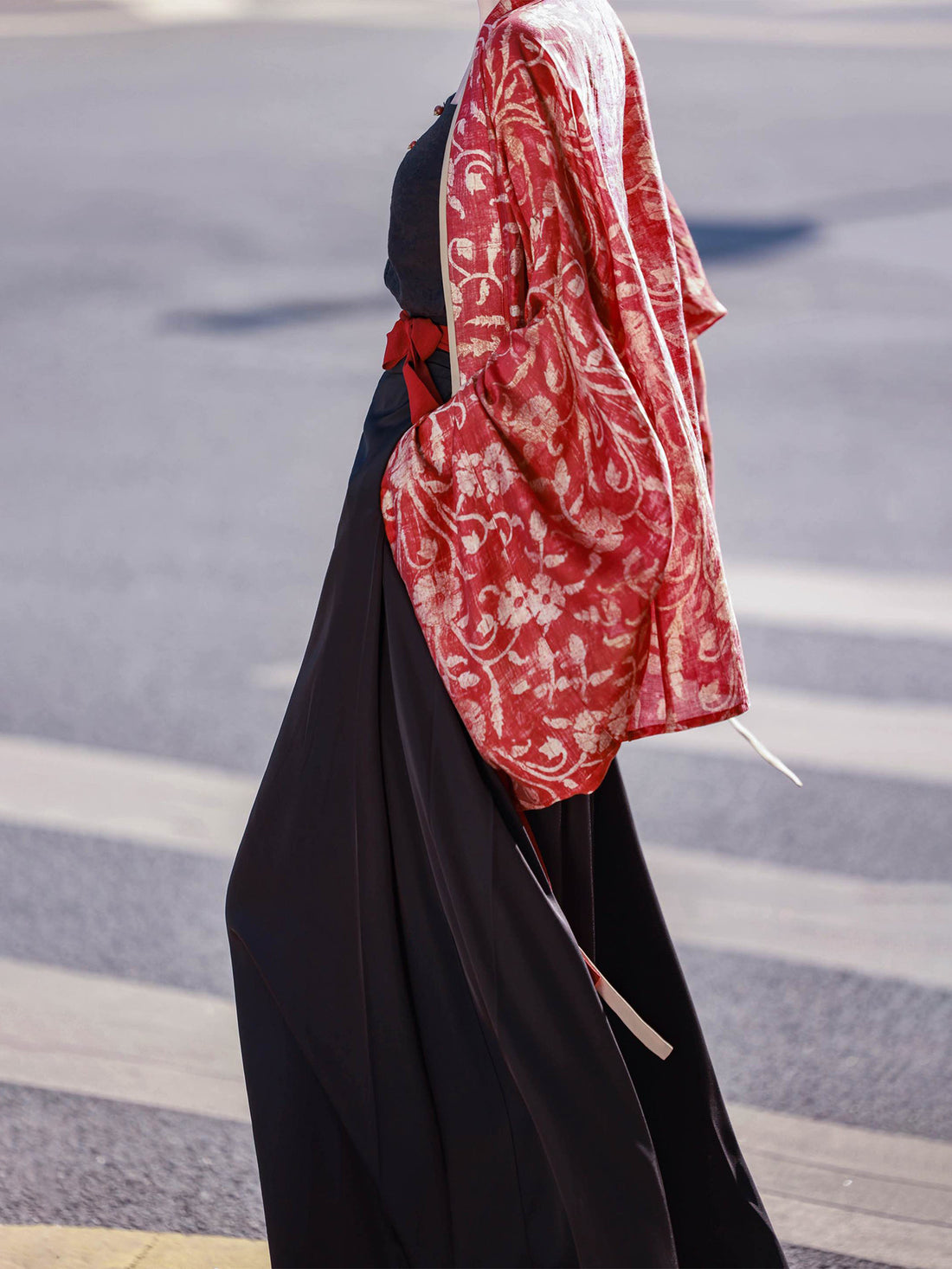Nimeng Zhuque Original Pleated Top, Modified Song Pants & Camisole - Han Style Chinese Retro Casual Daily Spring-Autumn
