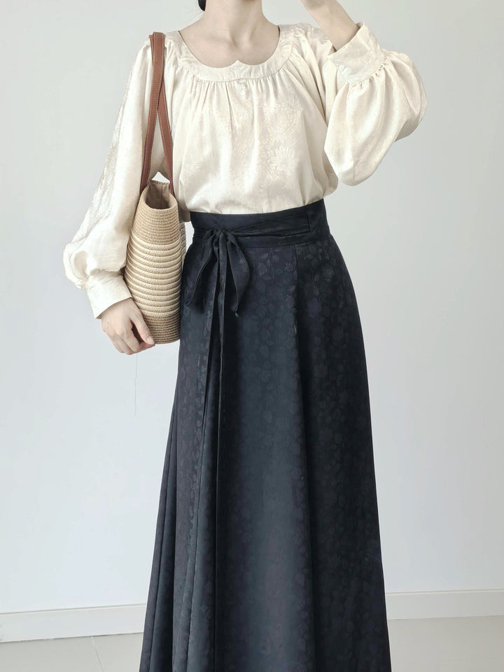 Anxiuyingxiang【Epiphyllum Sweetheart Neck】Hanfu Women Mod Sweetheart Neck Skirt Daily Commute