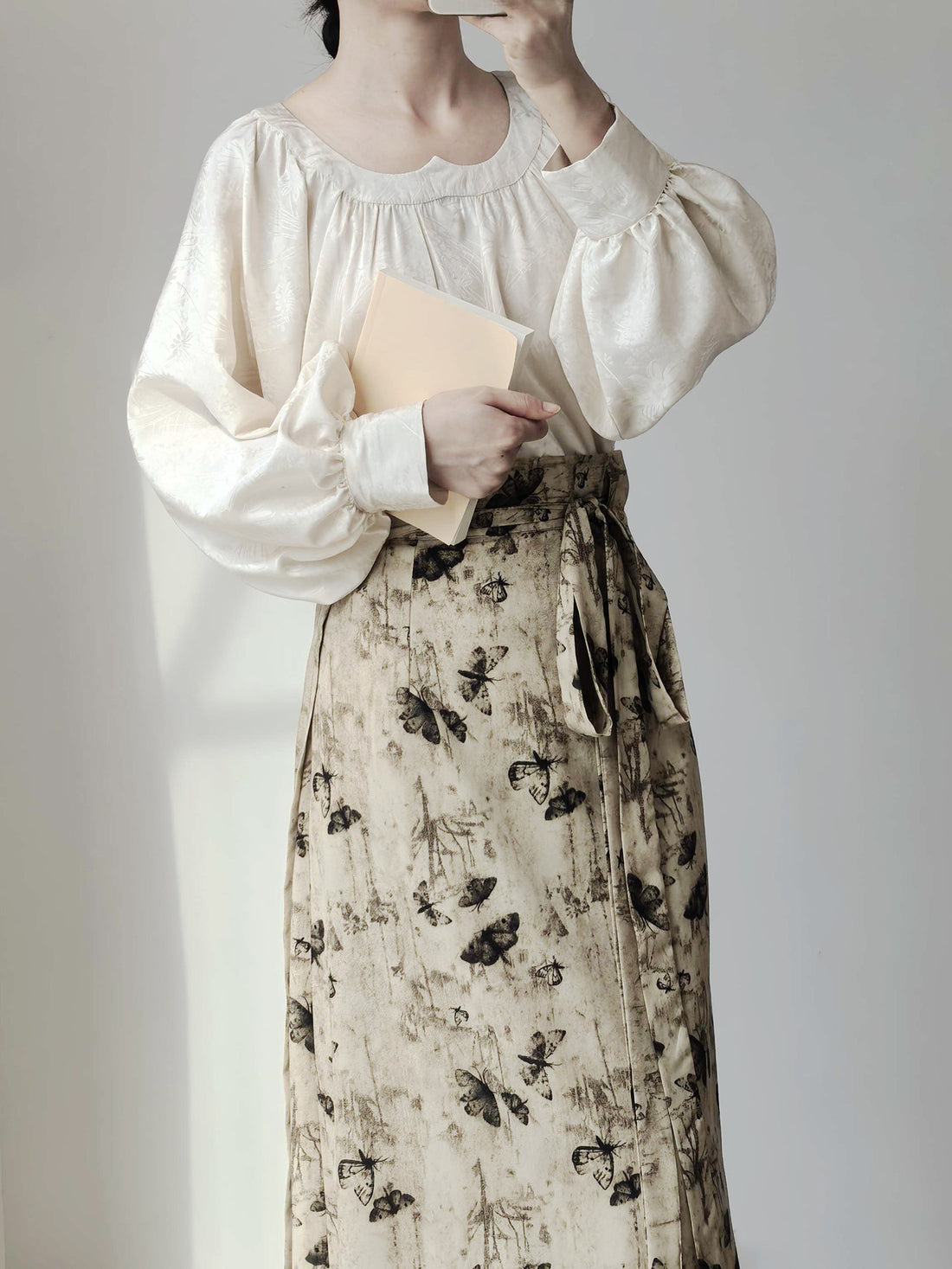 Anxiuyingxiang【Epiphyllum Sweetheart Neck】Hanfu Women Mod Sweetheart Neck Skirt Daily Commute