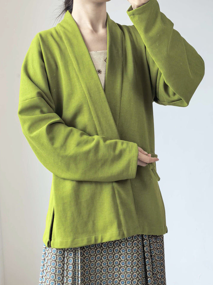 Anxiu Yingxiang [Qiuxiang Ran - Airplane Sleeve] Song-style Knit Airplane Sleeve Hanfu for Women, Daily Autumn/Winter Commute