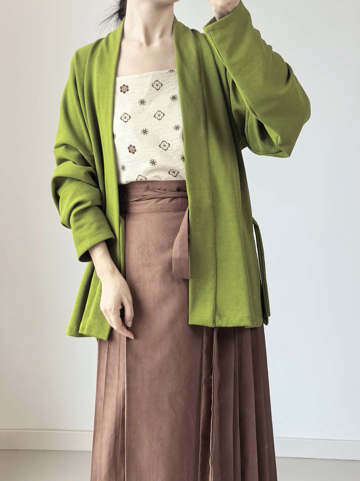 Anxiu Yingxiang [Qiuxiang Ran - Airplane Sleeve] Song-style Knit Airplane Sleeve Hanfu for Women, Daily Autumn/Winter Commute