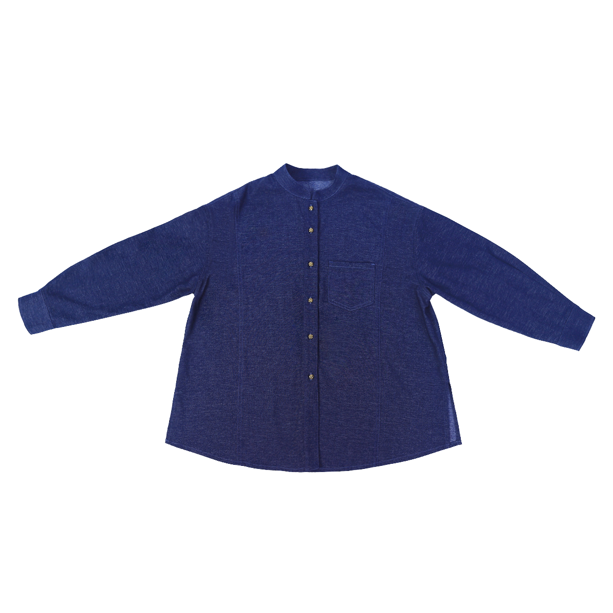 Dreamlike [Season of Wind] Original HK-Style Dark Denim Blue Neo-Chinese Shirt & Flared Skirt Set