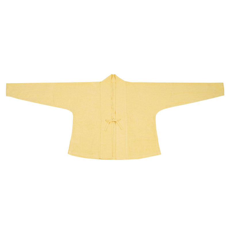 Nimeng Guofeng [Raw Coconut & Dark Chocolate] Original Ming-style Fleece-lined Reversible Pocketed Cross-collar & Song-style Flying Sleeve & Patchwork Skirt Daily Set