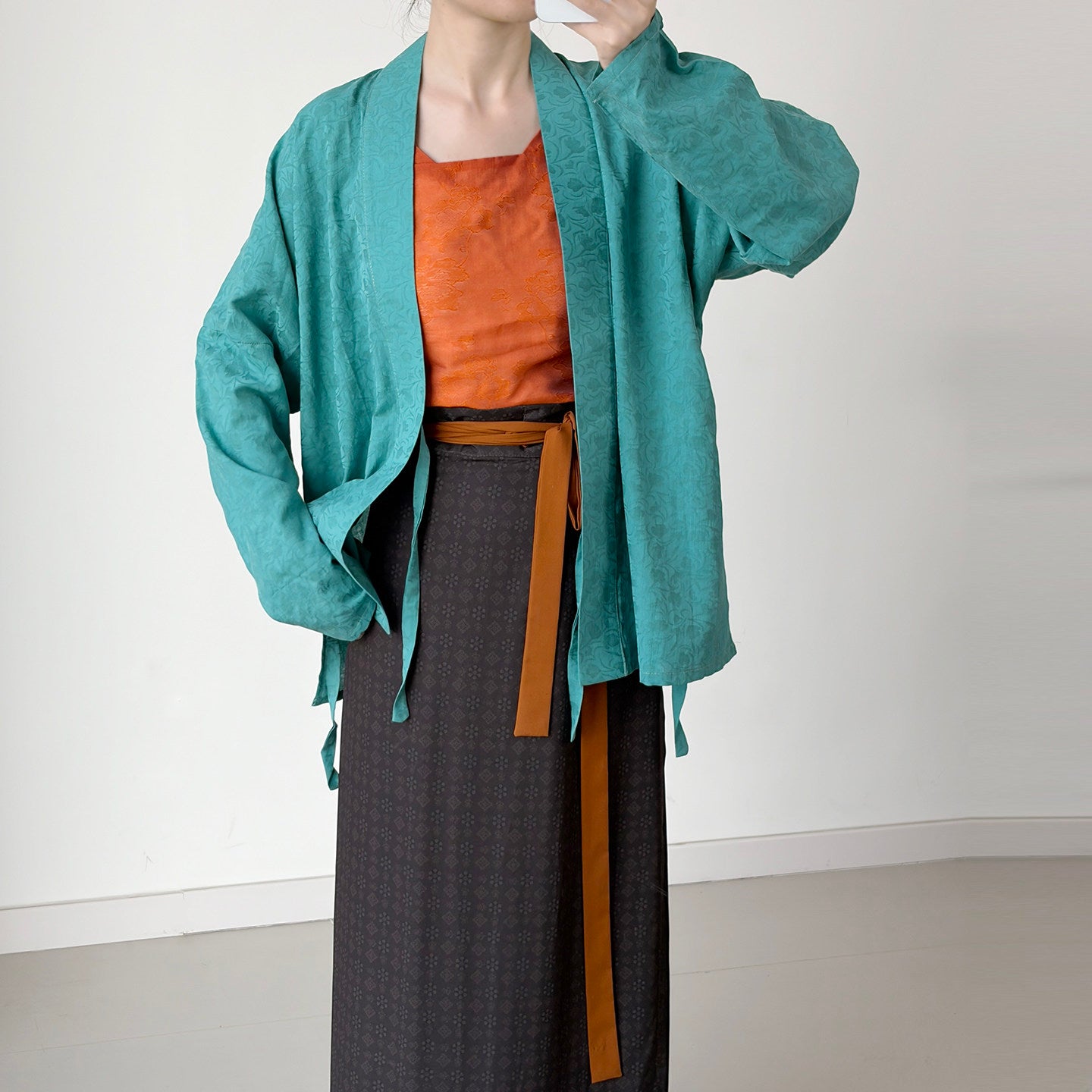 Original [Tulip] Hanfu Women's Song Style Airplane Sleeve Darted Spiral Skirt, Daily Commute