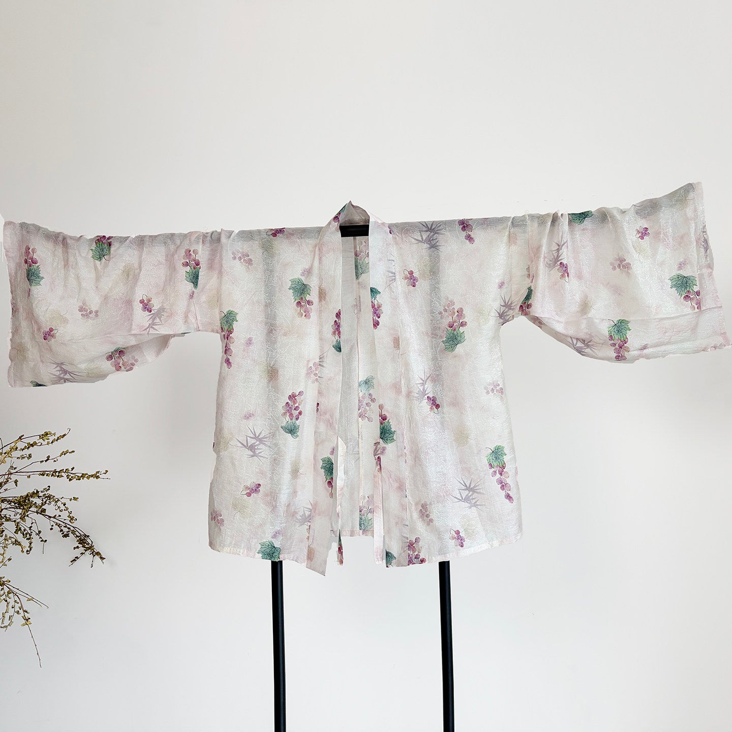 Dark Sleeve Fragrance [Little Grape Pleated Top] Hanfu Women's Tencel Modified N. Dynasty Pleated Top Daily Commute