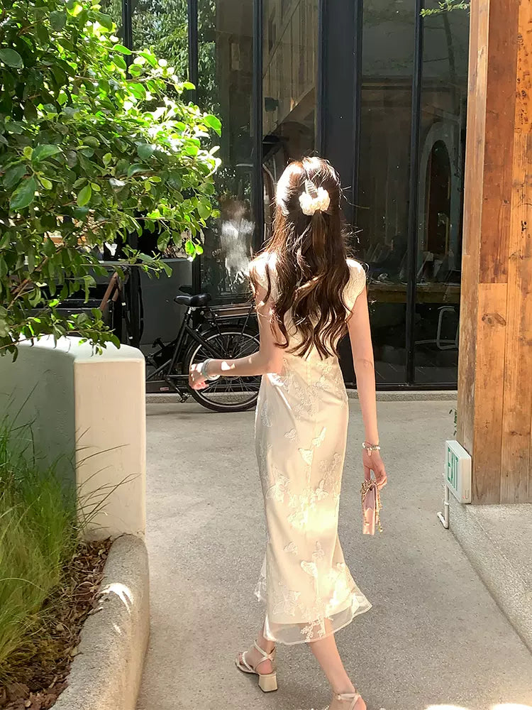 【Hanfu】Radiant Elegance of Butterfly Whisper | Cheongsam/Qipaohan fu Chinese han fu hanfu male tang dynasty clothes chinese hanfu tang dynasty outfits traditiona hanfu dress chinese hanfu chinese style dress dress fashion cheongsam dress q