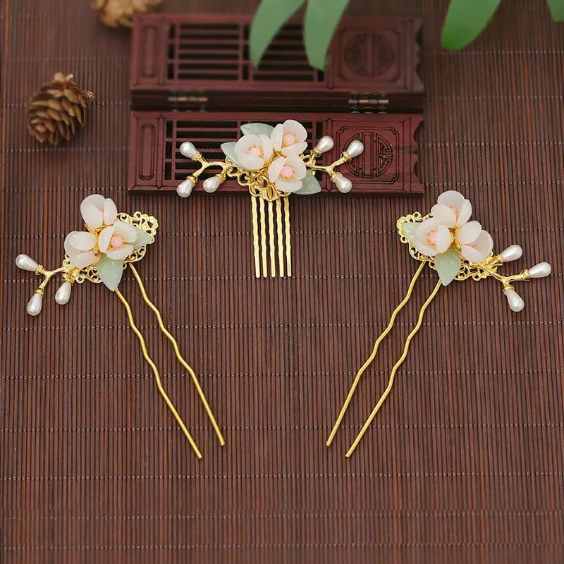 Ancient Style Hanfu Jewelry Hair Clip Set - HanrongAncient Style Hanfu Jewelry Hair Clip SetHanrongHanrongset 20Ancient Style Hanfu Jewelry Hair Clip SetAncient Style Hanfu Jewelry Hair Clip Set