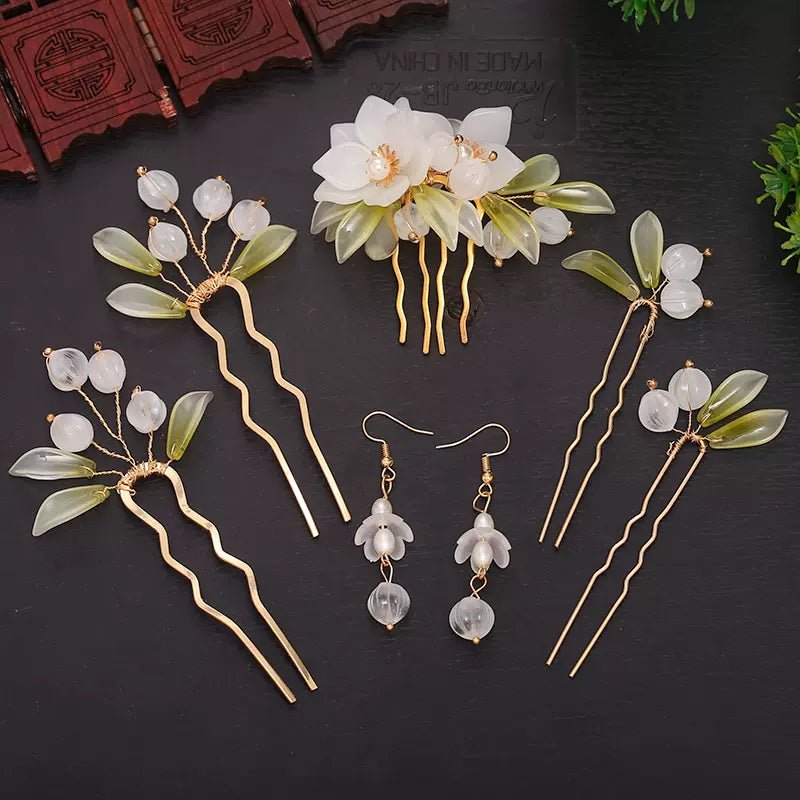 Ancient Style Hanfu Jewelry Hair Clip Set - HanrongAncient Style Hanfu Jewelry Hair Clip SetHanrongHanrongset 23Ancient Style Hanfu Jewelry Hair Clip SetAncient Style Hanfu Jewelry Hair Clip Set