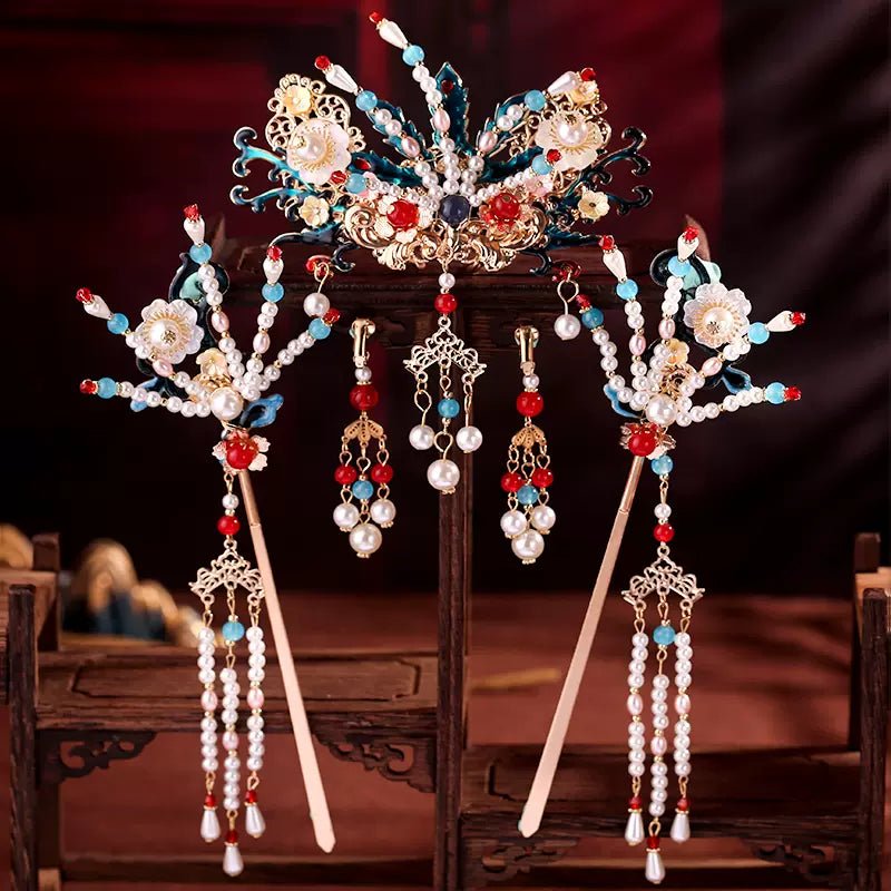 Ancient Style Hanfu Jewelry Hair Clip Set - HanrongAncient Style Hanfu Jewelry Hair Clip SetHanrongHanrongset 31Ancient Style Hanfu Jewelry Hair Clip SetAncient Style Hanfu Jewelry Hair Clip Set