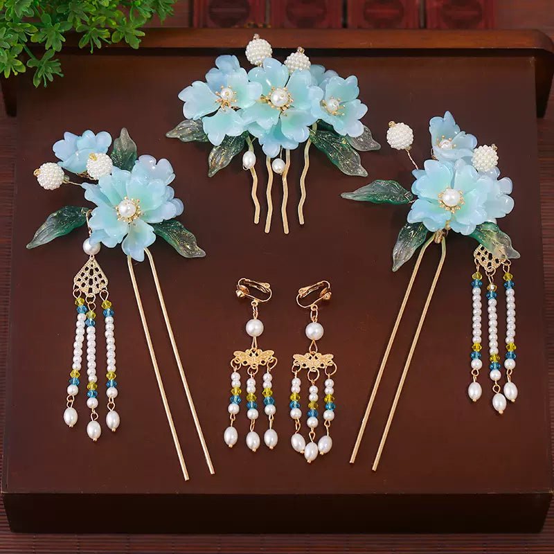 Ancient Style Hanfu Jewelry Hair Clip Set - HanrongAncient Style Hanfu Jewelry Hair Clip SetHanrongHanrongset 32Ancient Style Hanfu Jewelry Hair Clip SetAncient Style Hanfu Jewelry Hair Clip Set