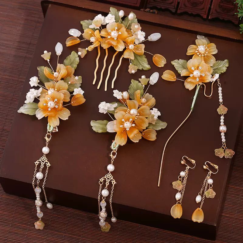 Ancient Style Hanfu Jewelry Hair Clip Set - HanrongAncient Style Hanfu Jewelry Hair Clip SetHanrongHanrongset 33Ancient Style Hanfu Jewelry Hair Clip SetAncient Style Hanfu Jewelry Hair Clip Set