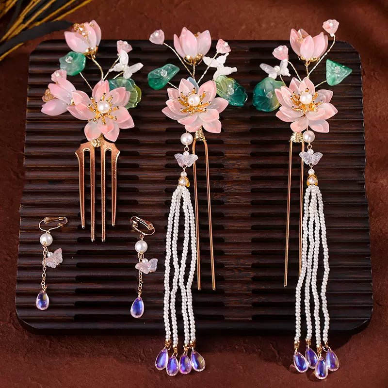 Ancient Style Hanfu Jewelry Hair Clip Set - HanrongAncient Style Hanfu Jewelry Hair Clip SetHanrongHanrongset 34Ancient Style Hanfu Jewelry Hair Clip SetAncient Style Hanfu Jewelry Hair Clip Set