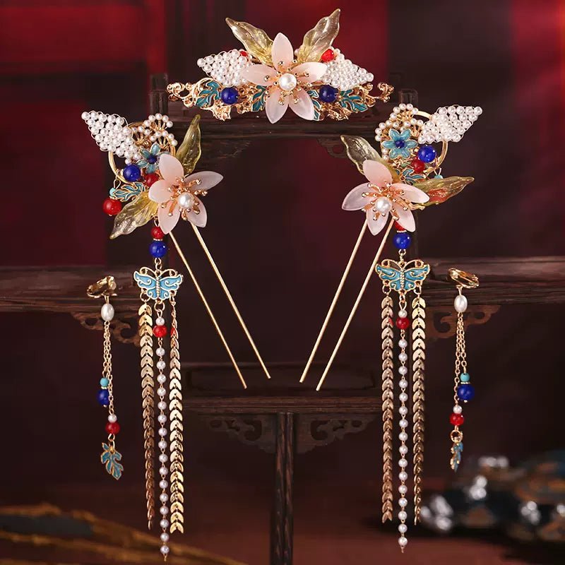 Ancient Style Hanfu Jewelry Hair Clip Sethan fu Chinese han fu hanfu male tang dynasty clothes chinese hanfu tang dynasty outfits traditiona hanfu dress chinese hanfu chinese style dress dress fashion cheongsam dress q