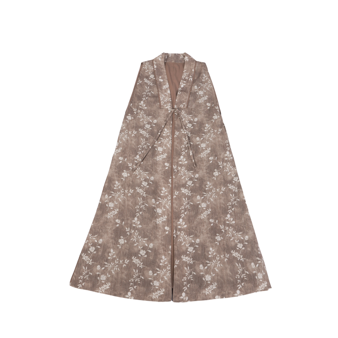 Nimeng "South France Holiday" Ming-style Mandarin Collar Long Vest, New Chinese Shirt & High-Waist Wide-Leg Trousers, Cotton Linen Vintage