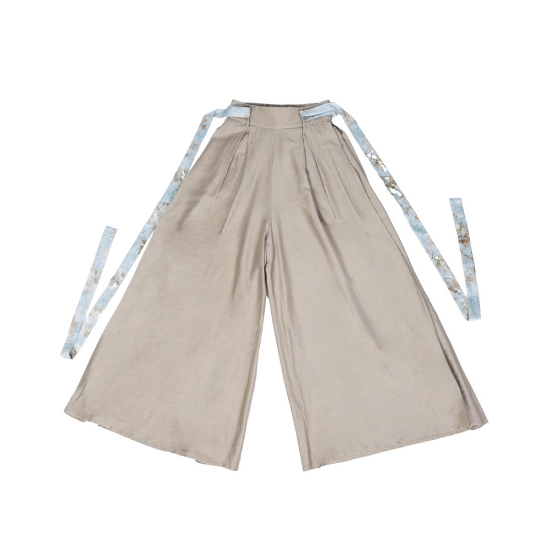 Nimeng Huaqing Original Pleated Top & Camisole & Modified Song-Style Pants Vintage Retro Daily Commute Set Spring/Autumn