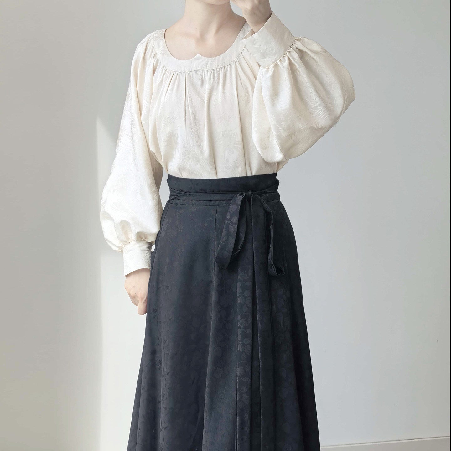Anxiuyingxiang【Epiphyllum Sweetheart Neck】Hanfu Women Mod Sweetheart Neck Skirt Daily Commute