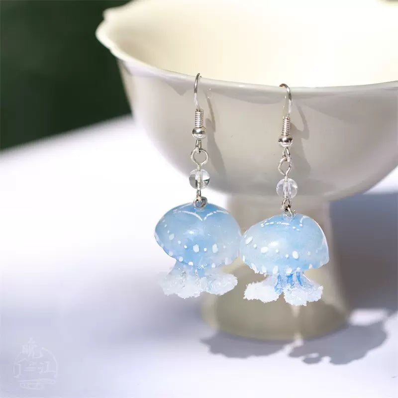 Cute Jellyfish|Hanfu Matching Earrings - Hanrong hanfu chinese traditional clothes newmoondance nuwahanfu fashionhanfu newfanfu hanfustory ear hook Cute Jellyfish|Hanfu Matching Earrings - Hanrong hanfu chinese traditional clothes newmoondance nuwahanfu fashionhanfu newfanfu hanfustory ear hook